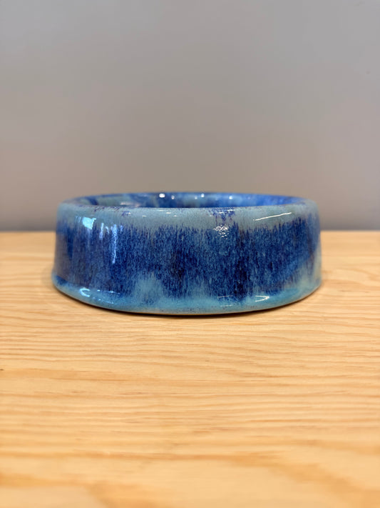 Handmade Ceramic Dog Bowl - Blue