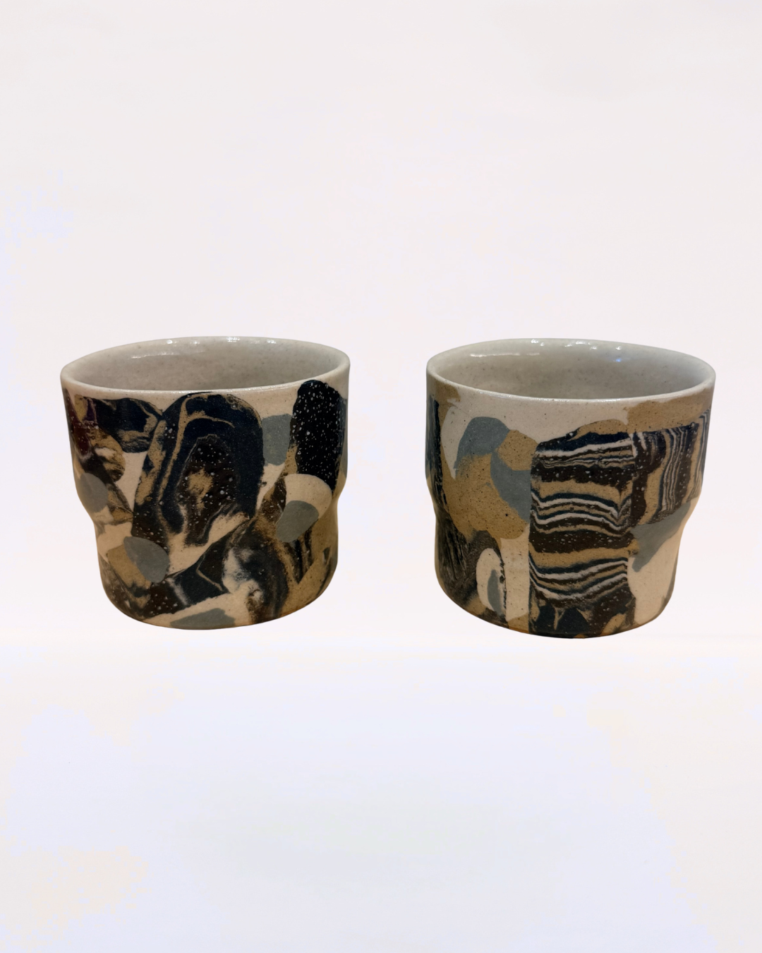 Handcrafted Ceramic Coffee Mug - Small Nerikomi