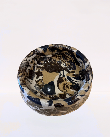Handmade Ceramic Dog Bowl - Nerikomi