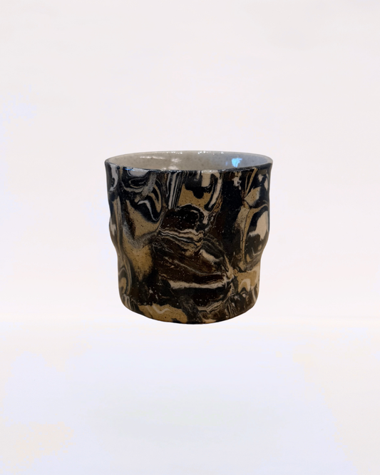 Handcrafted Ceramic Coffee Mug - Small Nerikomi