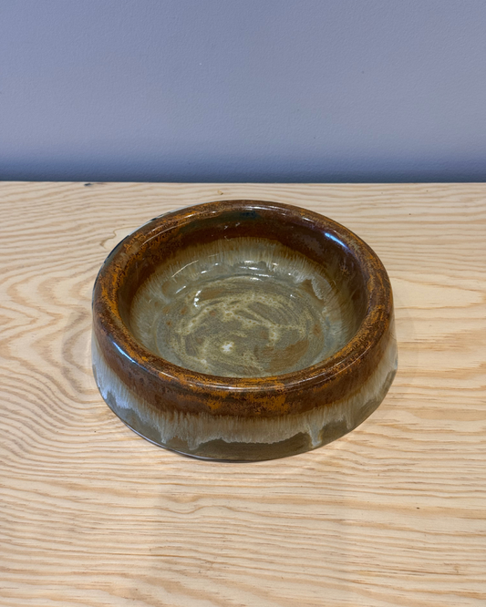 Handmade Ceramic Dog Bowl - Green