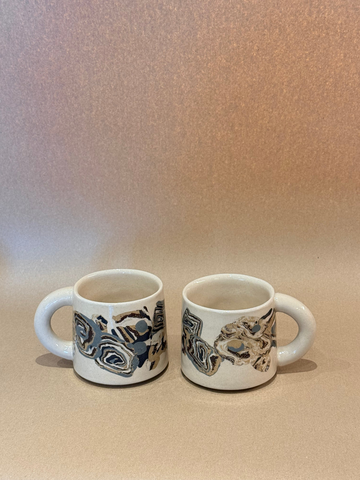 Handcrafted Ceramic Mug - Large Nerikomi