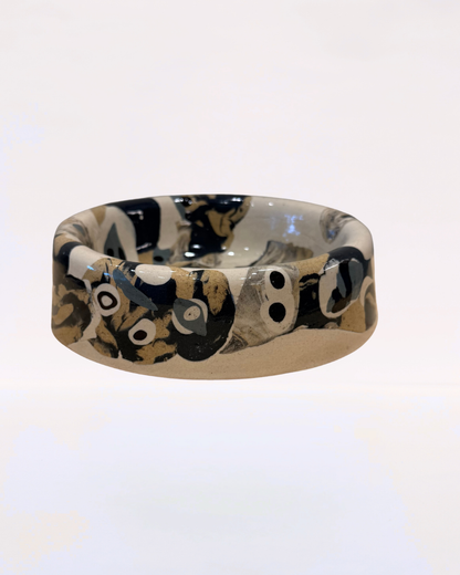 Handmade Ceramic Dog Bowl - Nerikomi