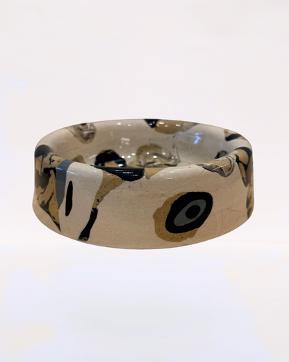 Handmade Ceramic Dog Bowl - Nerikomi