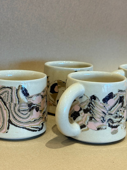Handcrafted Ceramic Mug - Large Nerikomi