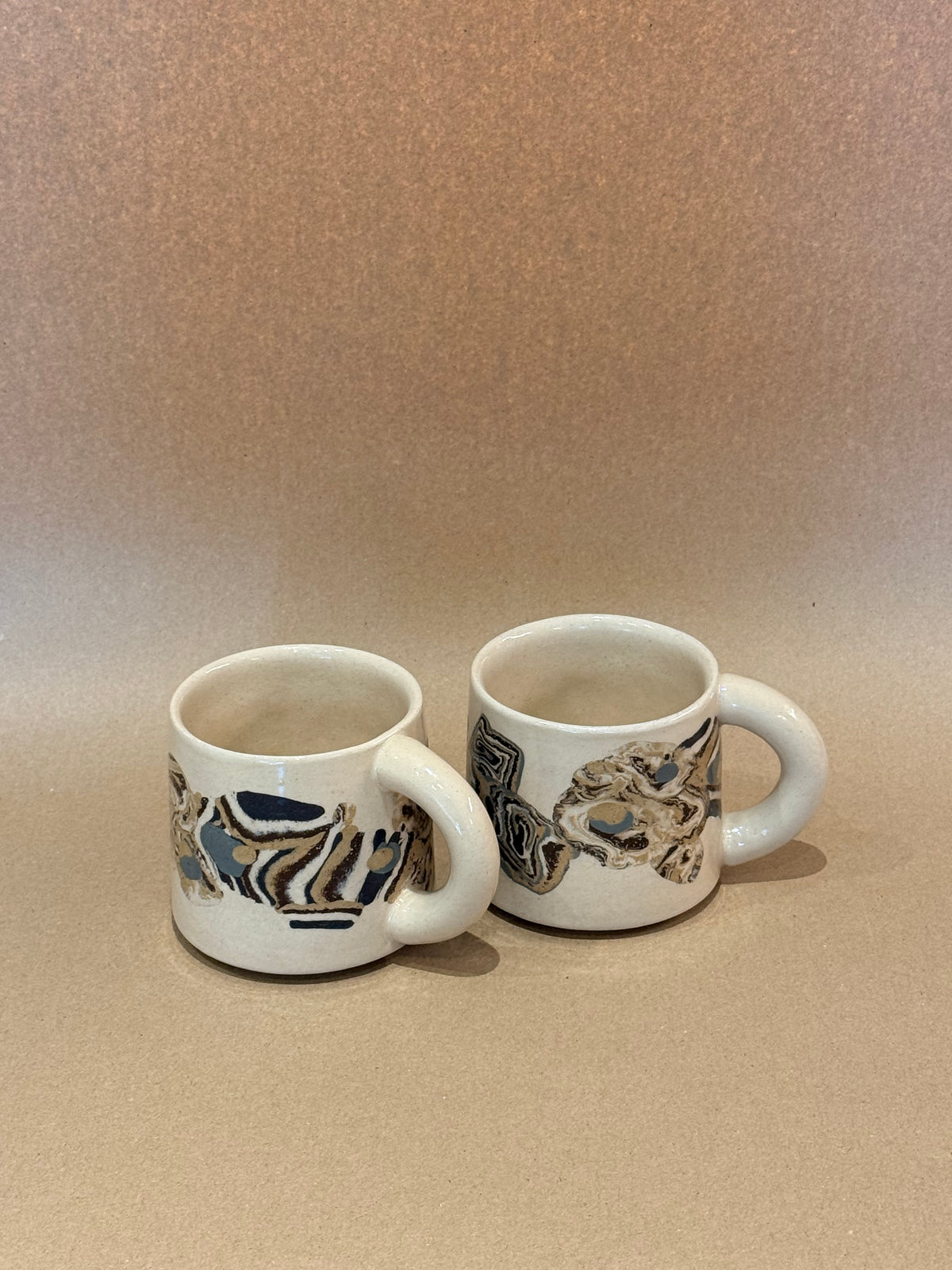 Handcrafted Ceramic Mug - Large Nerikomi