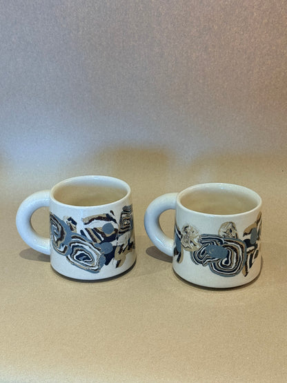 Handcrafted Ceramic Mug - Large Nerikomi