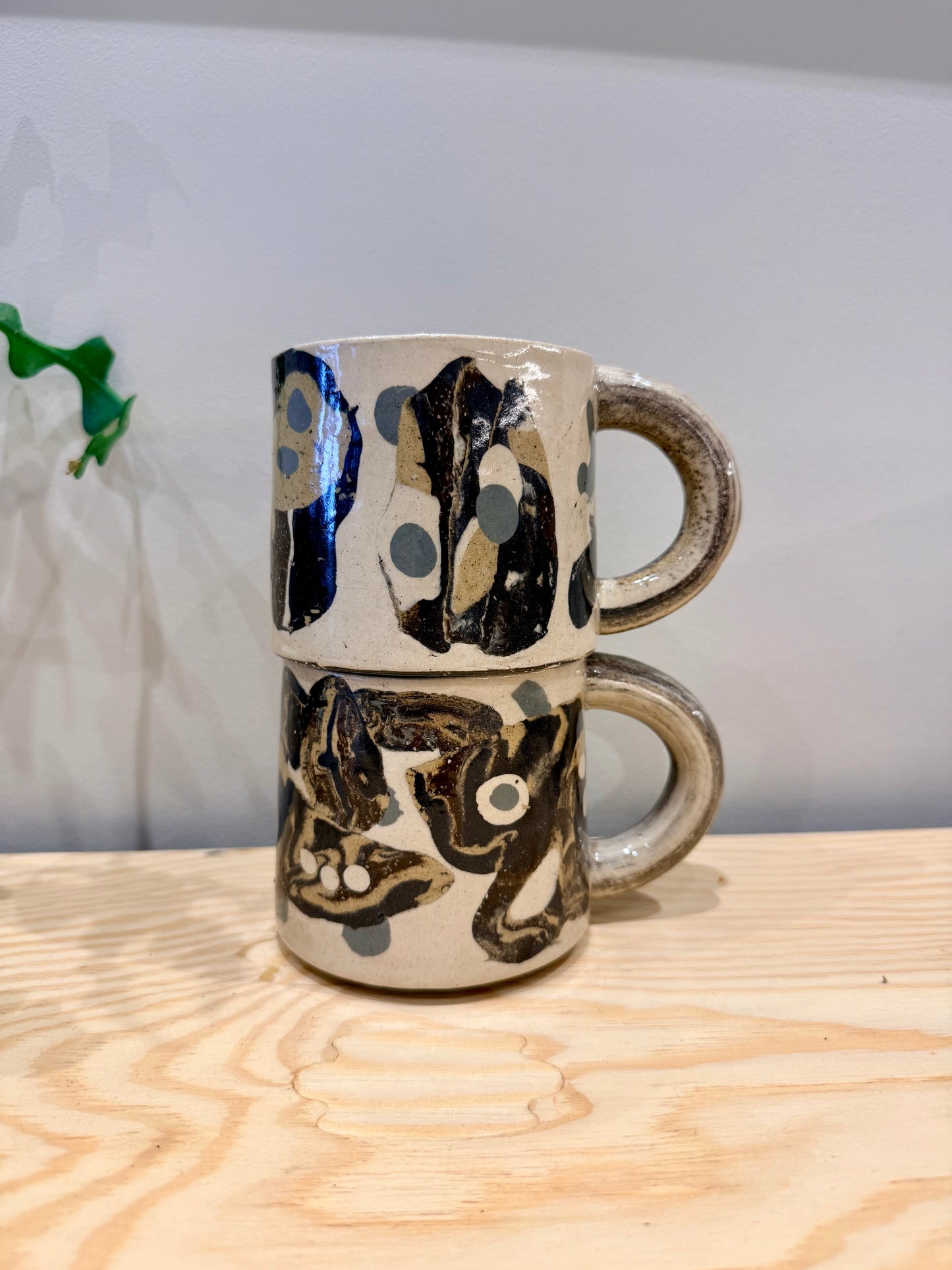 Handcrafted Ceramic Mug - Large Nerikomi