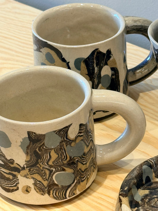 Handcrafted Ceramic Mug - Large Nerikomi
