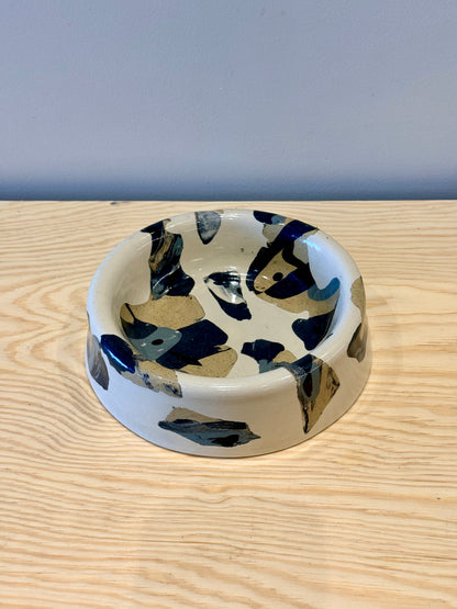 Handmade Ceramic Dog Bowl - Nerikomi