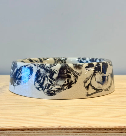 Handmade Ceramic Dog Bowl - Nerikomi