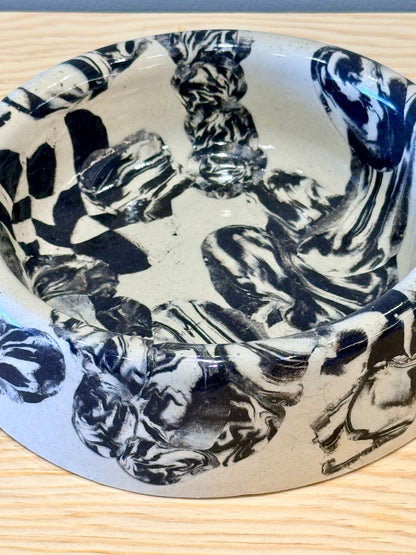 Handmade Ceramic Dog Bowl - Nerikomi