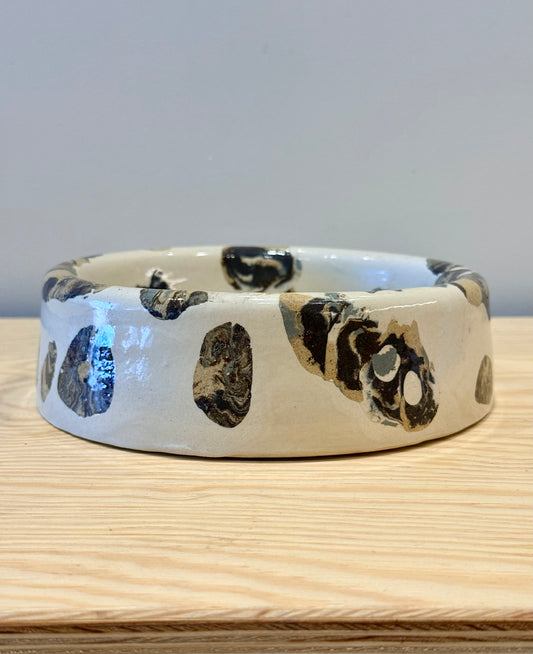 Handmade Ceramic Dog Bowl - Nerikomi