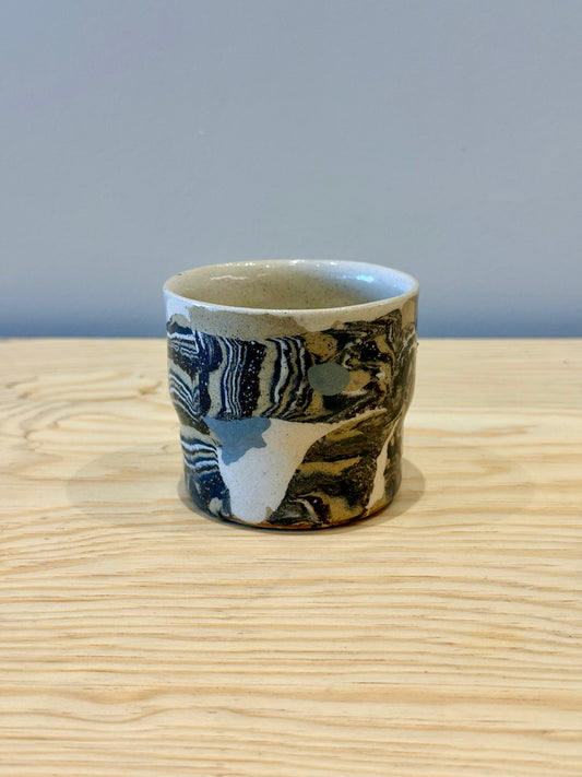 Handcrafted Ceramic Coffee Mug - Small Nerikomi