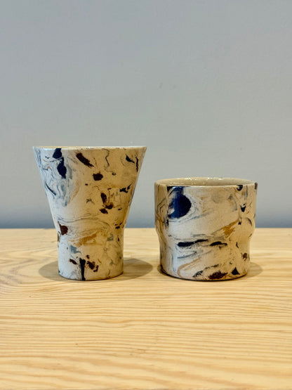 Handcrafted Ceramic Coffee Mug - Small Nerikomi