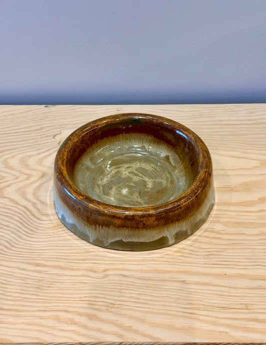 Handmade Ceramic Dog Bowl - Green