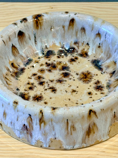 Handmade Ceramic Dog Bowl - White