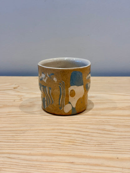 Handcrafted Ceramic Coffee Mug - Small Nerikomi