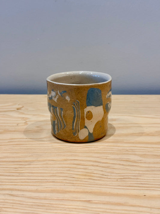 Handcrafted Ceramic Coffee Mug - Small Nerikomi