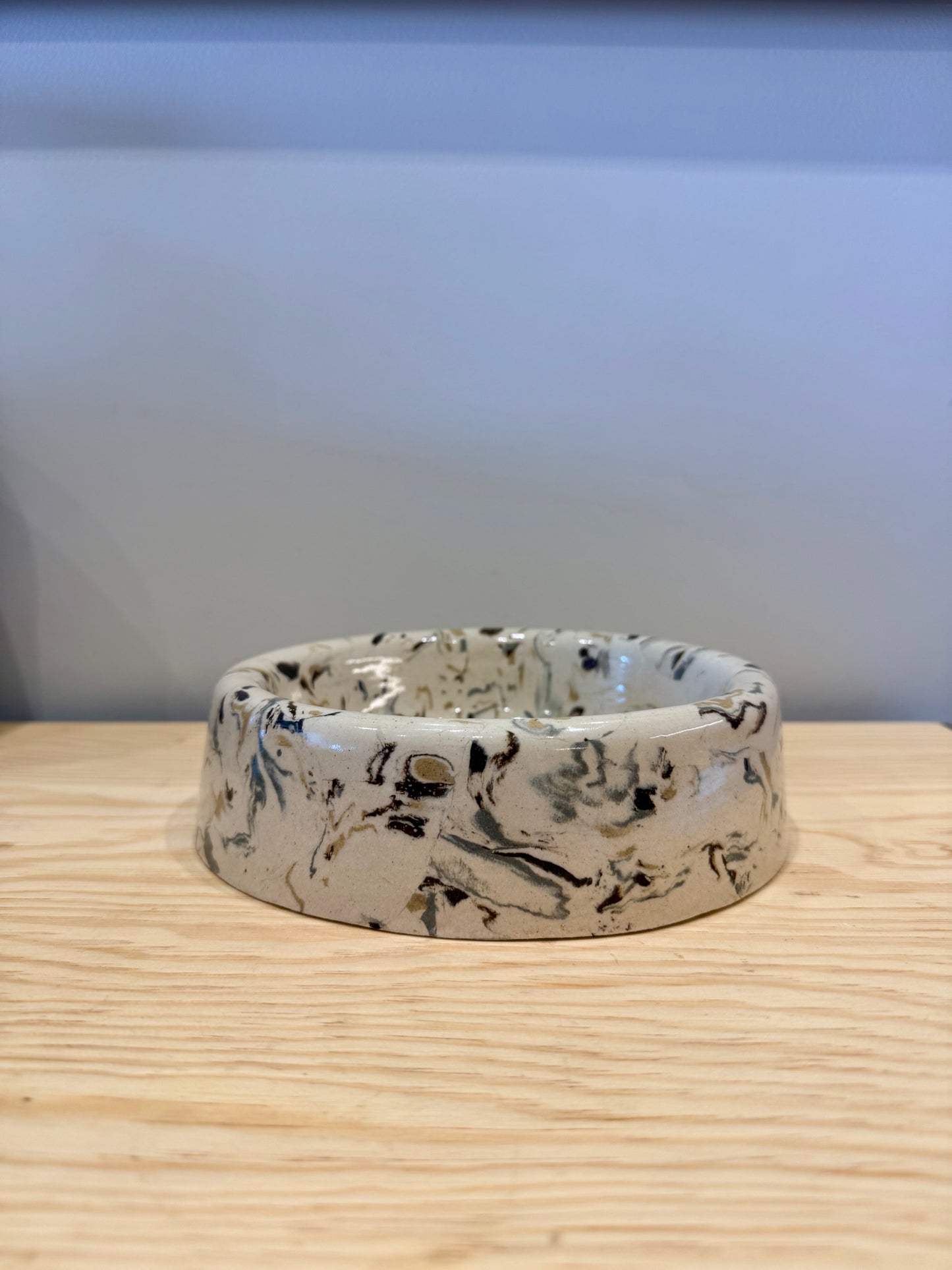 Handmade Ceramic Dog Bowl - Nerikomi