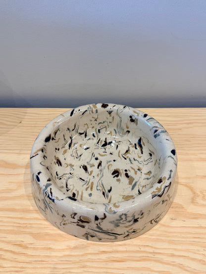 Handmade Ceramic Dog Bowl - Nerikomi