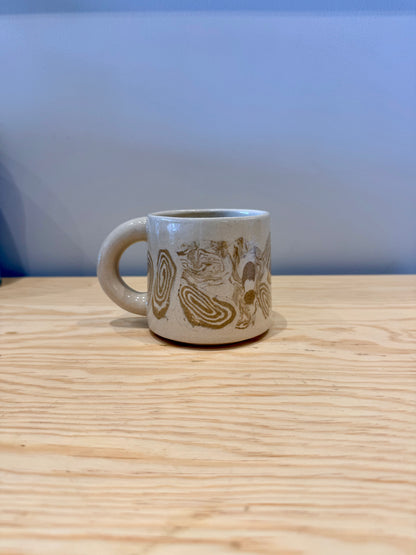 Handcrafted Ceramic Mug - Large Nerikomi