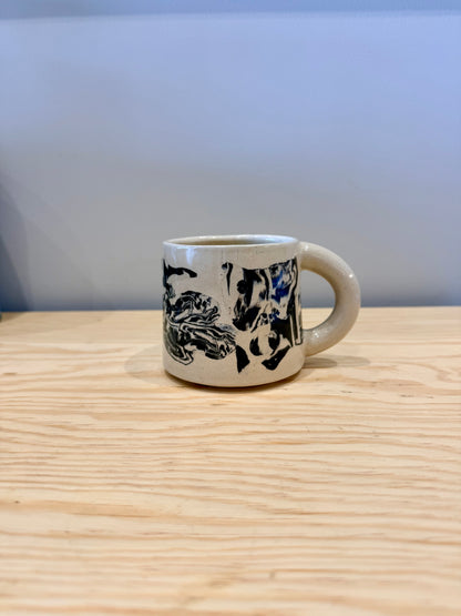 Handcrafted Ceramic Mug - Large Nerikomi