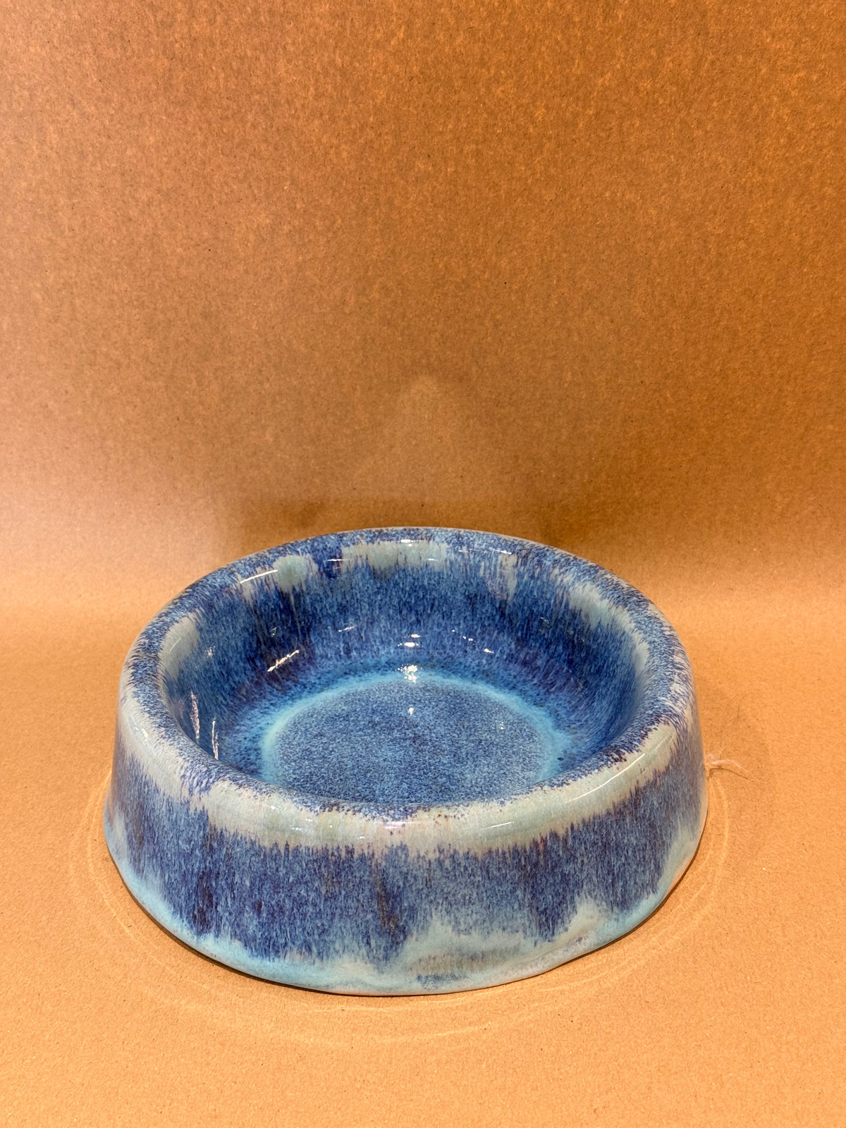 Handmade Ceramic Dog Bowl - Blue