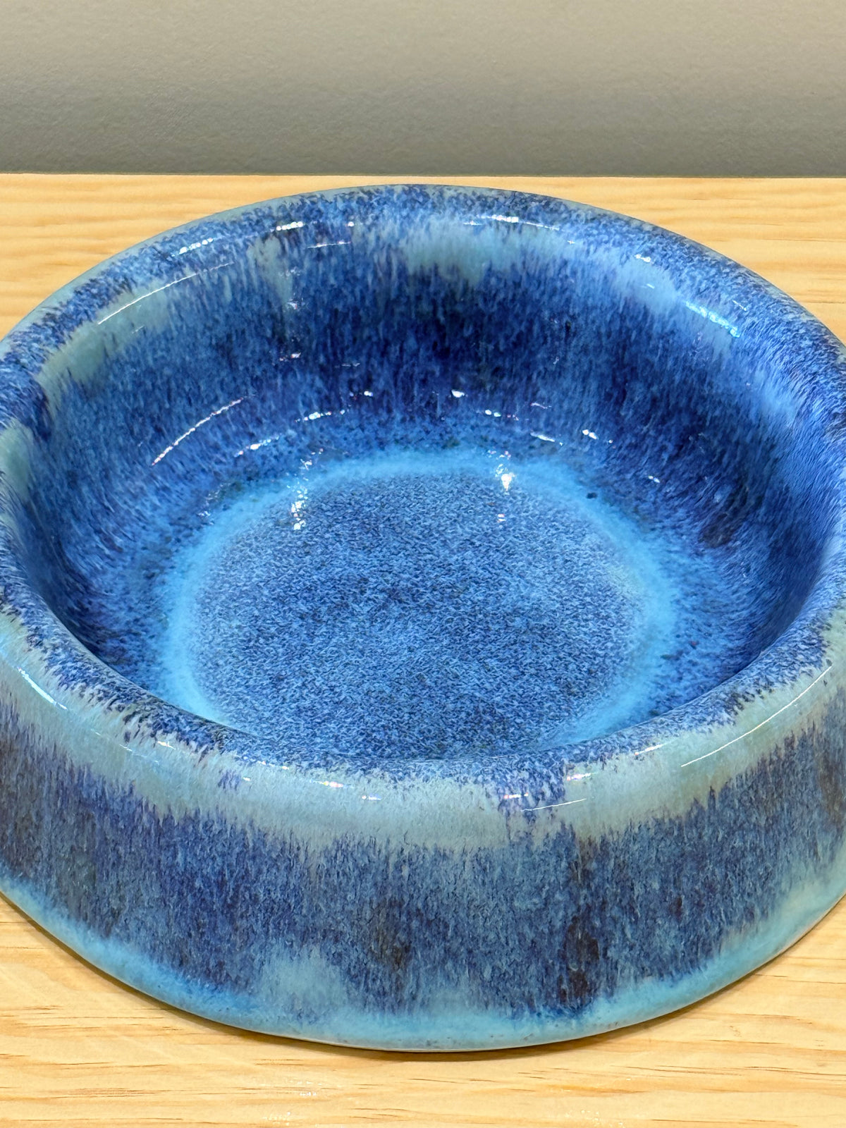 Handmade Ceramic Dog Bowl - Blue