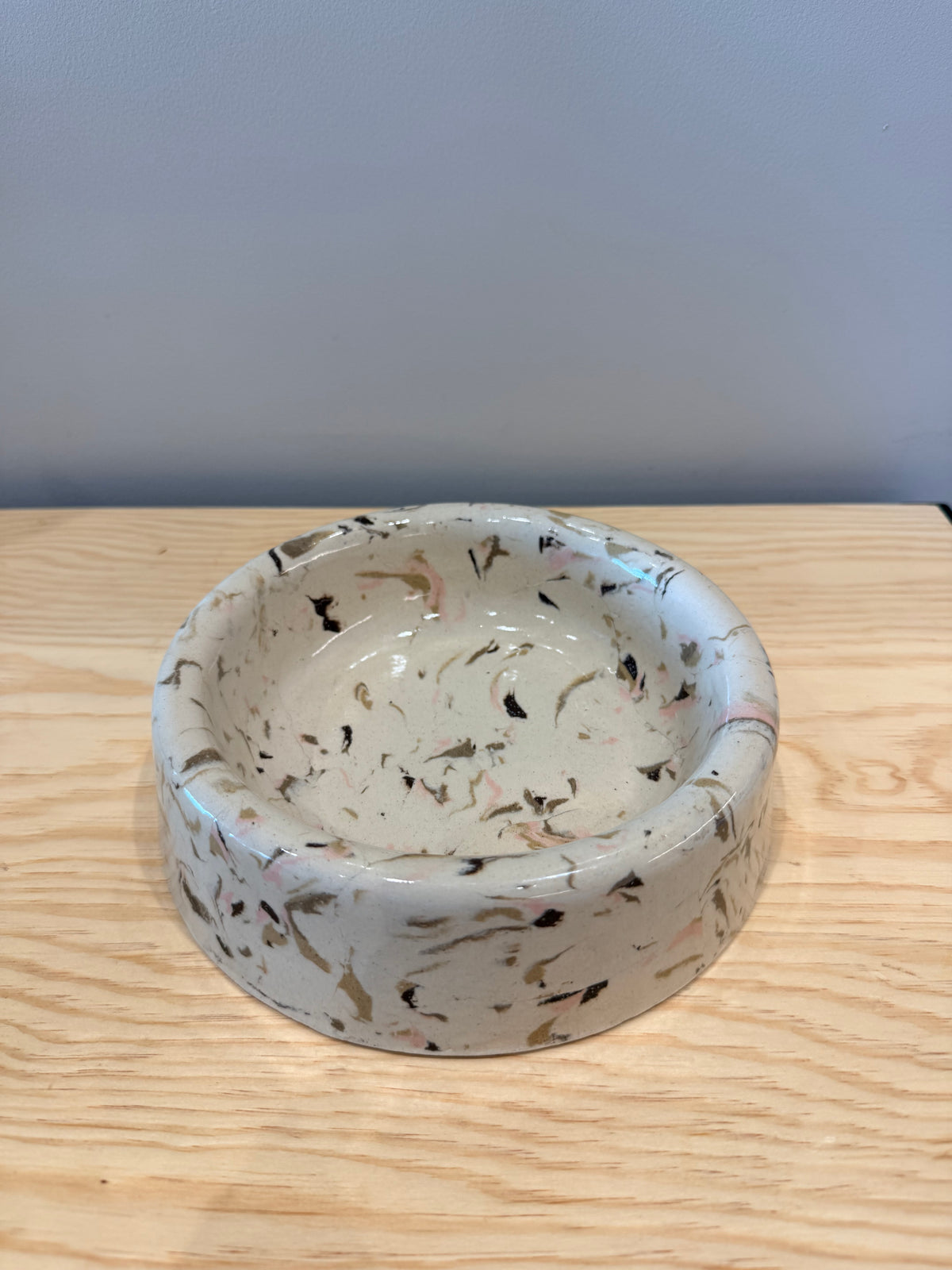Handmade Ceramic Dog Bowl - Nerikomi