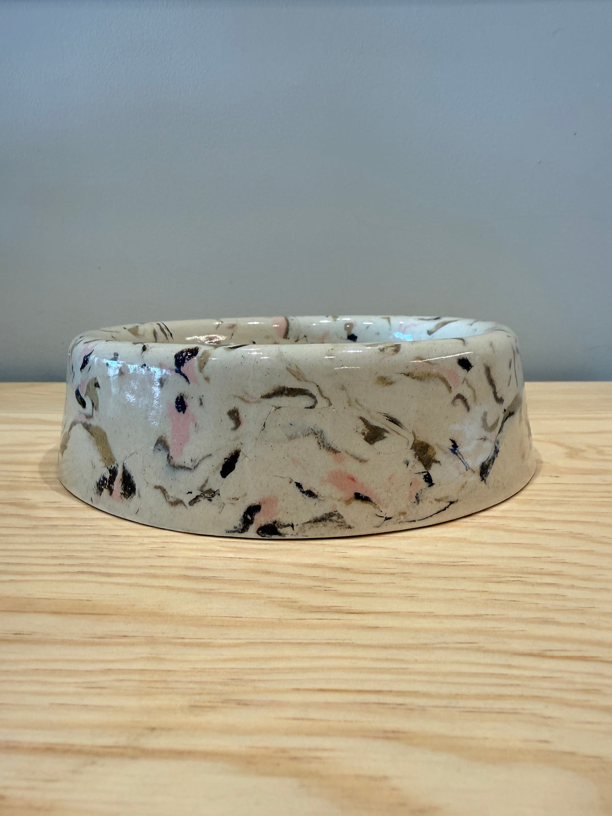 Handmade Ceramic Dog Bowl - Nerikomi